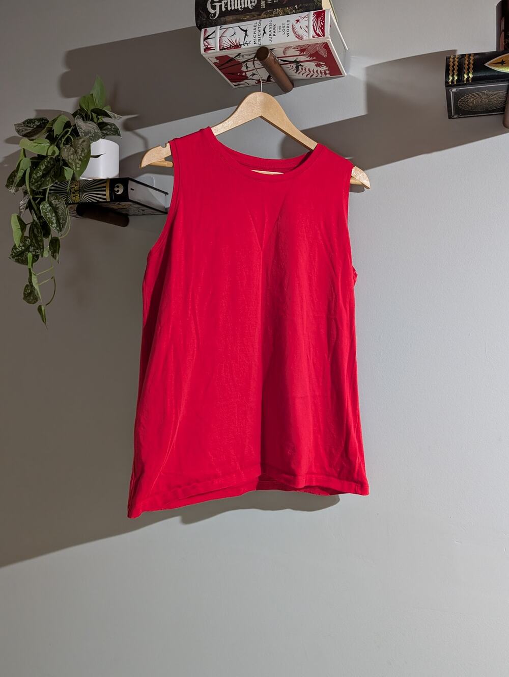 Lands' End | Red Cotton Basic Sleeveless Tank Top | Medium